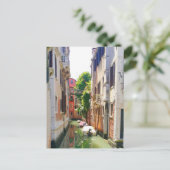 Old Town Venice Canal, romantic Italy scene Feestdagenkaart (Staand voorkant)