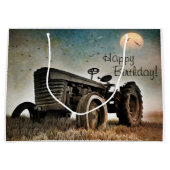 Old Tractor Birthday Groot Cadeauzakje (Voorkant)