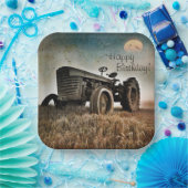 Old Tractor Birthday Papieren Bordje (Feest)