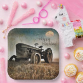 Old Tractor Birthday Papieren Bordje (Feest)