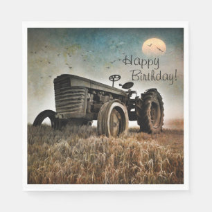 Old Tractor Birthday Servet