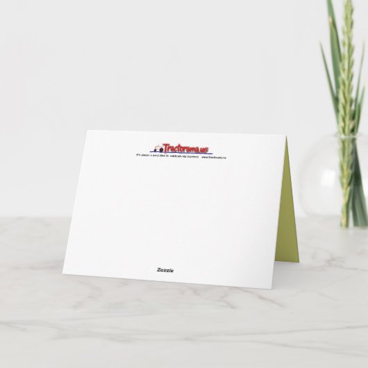 Old Tractor Christmas Kaart: het kerstseizoen Feestdagen Kaart (Achterkant)