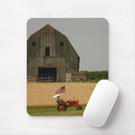 Old Tractor Patriotic Mousepad: Allis Chalmers Muismat (Met muis)