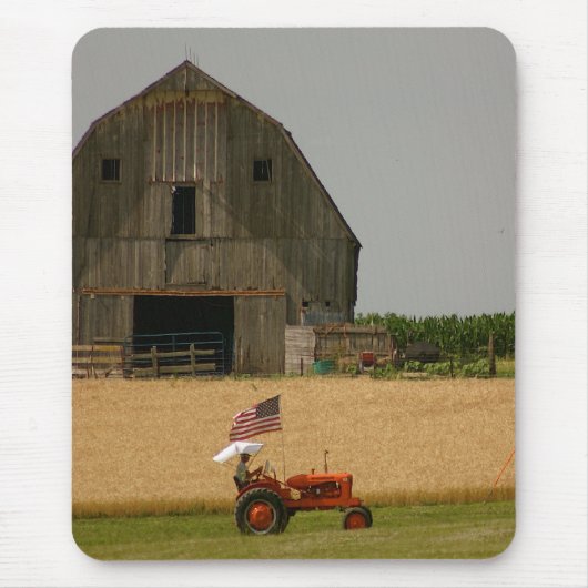 Old Tractor Patriotic Mousepad: Allis Chalmers Muismat (Voorkant)