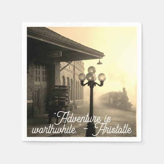 Old Train Station Adventure Paper Napkins Servet (Voorkant)