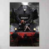 Old Train, young Lady Poster (Voorkant)