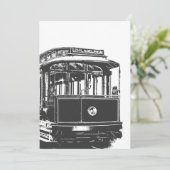 Old Tram | Streetcar Philadelphia | Vintage Kaart (Staand voorkant)