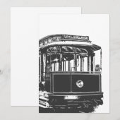 Old Tram | Streetcar Philadelphia | Vintage Kaart (Voorkant / Achterkant)