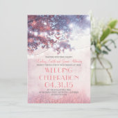 Old Tree Lights & Birds Uitnodiging (Staand voorkant)