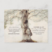 Old Tree Rustic Save the Date Briefkaarten (Voorkant)