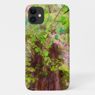 Old Tree Thick Branches Groene en Paarse Magie Case-Mate iPhone Case