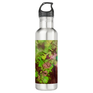 Old Tree Thick Branches Groene en Paarse Magie Waterfles