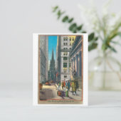 Old Trinity & Wall Street, New York Briefkaart (Staand voorkant)