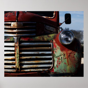 Old Truck Grill Poster