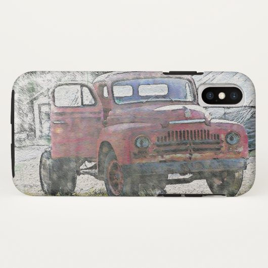 Old Truck iPhone XS Hoesje (Achterkant (horizontaal))