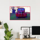 Old Truck Photo Poster (Thuiskantoor)