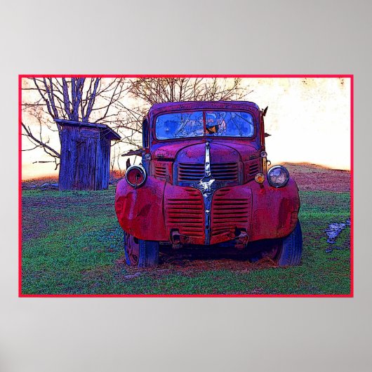Old Truck Photo Poster (Voorkant)