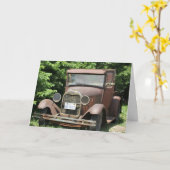 Old Truck Photography Kaart (Gele Bloem)