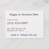 Old Truck Repair Shop Visitekaartje (Achterkant)