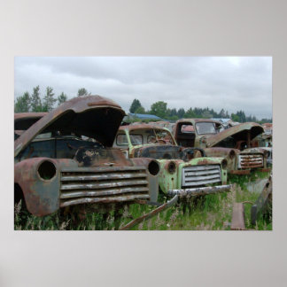 OlD Trucks Foto afdrukken Poster