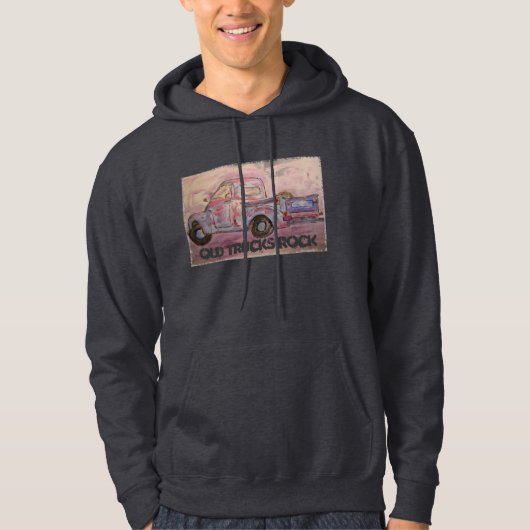 Old Trucks Rock Hoodie (Voorkant)