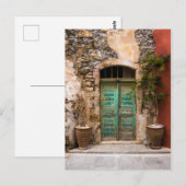 Old Turquoise door Kreta, Griekenland Briefkaart (Voorkant / Achterkant)