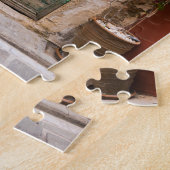 Old Turquoise door Kreta, Griekenland Legpuzzel (Zijkant)