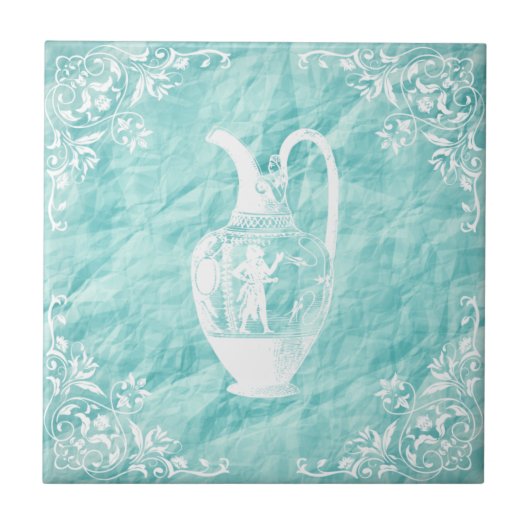 Old Turquoise Jar Tegeltje (Voorkant)