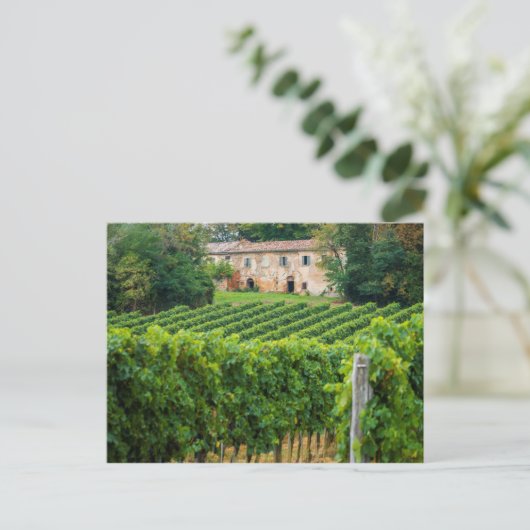 Old Tuscan Vineyard en Villa Briefkaart (Staand voorkant)
