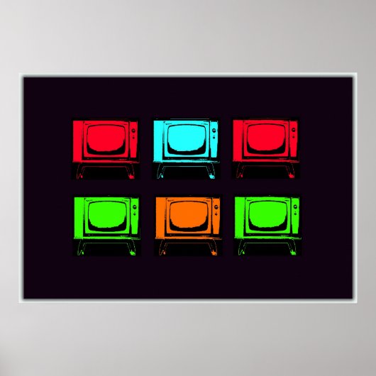Old Tv Collage Poster (Voorkant)