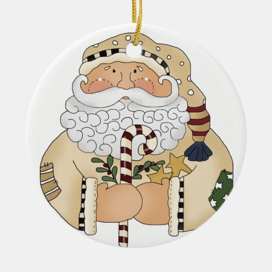 Old Tyme Santa Ornament (Voorkant)