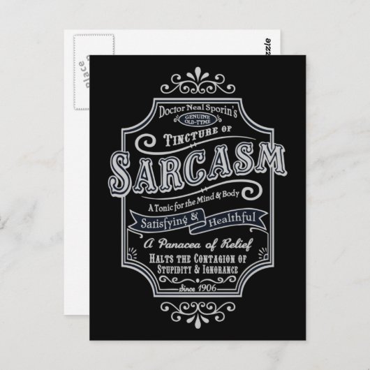 Old Tyme Sarcasm Briefkaart (Voorkant / Achterkant)