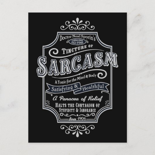 Old Tyme Sarcasm Briefkaart (Voorkant)