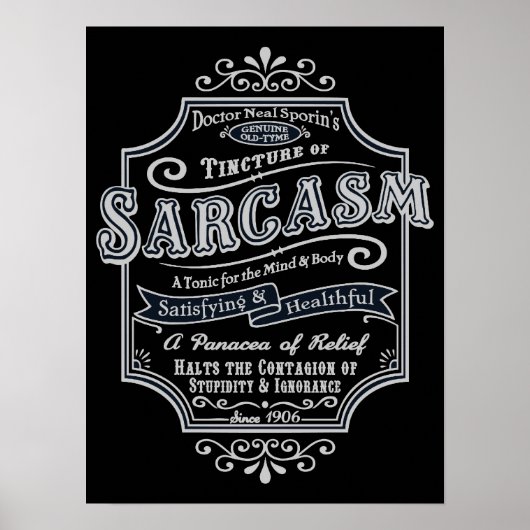 Old Tyme Sarcasm Poster (Voorkant)