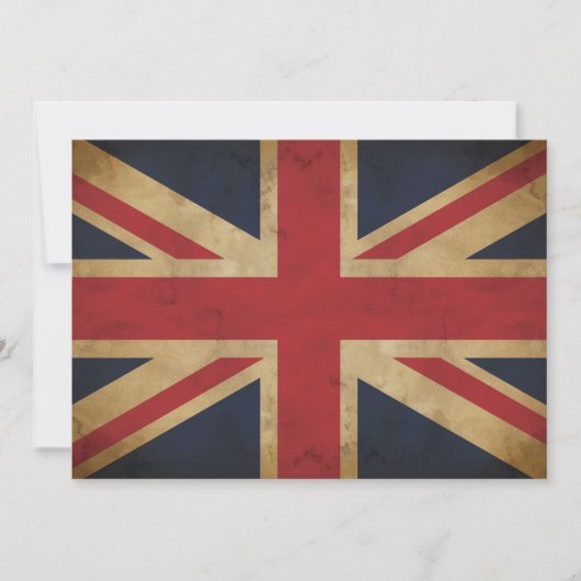 Old Union Jack Invitation Kaart (Voorkant)