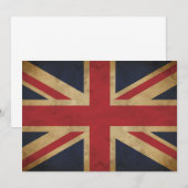 Old Union Jack Invitation Kaart (Voorkant / Achterkant)