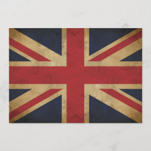 Old Union Jack Invitation Kaart