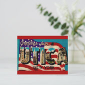 Old Utica New York Greeting Briefkaart (Staand voorkant)