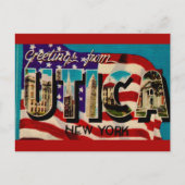 Old Utica New York Greeting Briefkaart (Voorkant)