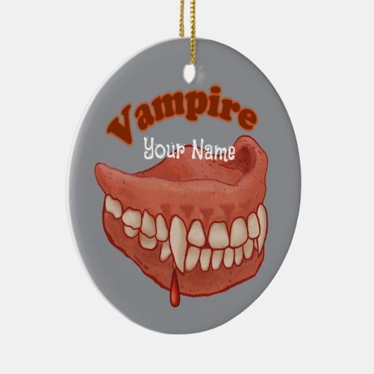 Old Vampire Teeth Keramisch Ornament (Rechts)