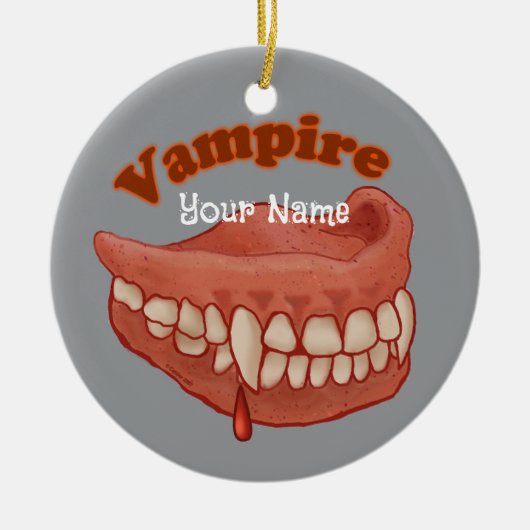 Old Vampire Teeth Keramisch Ornament (Voorkant)