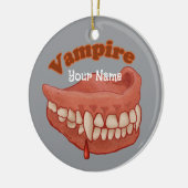 Old Vampire Teeth Keramisch Ornament (Links)