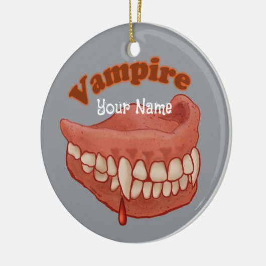Old Vampire Teeth Keramisch Ornament (Links)
