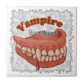 Old Vampire Teeth Tegeltje (Voorkant)