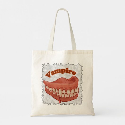 Old Vampire Teeth Tote Bag (Achterkant)