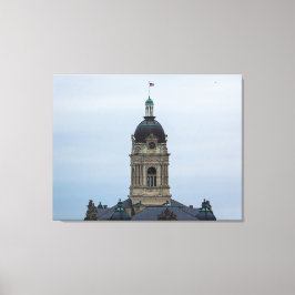 Old Vanderburgh County Courthouse, Evansville, IN Canvas Afdruk