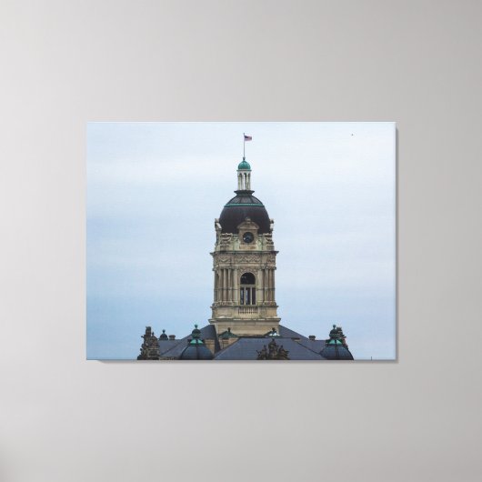 Old Vanderburgh County Courthouse, Evansville, IN Canvas Afdruk (Voorkant)