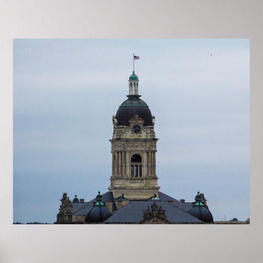 Old Vanderburgh County Courthouse, Evansville, IN Poster (Voorkant)