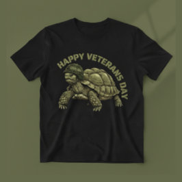 Old Veteran Turtle T-shirt