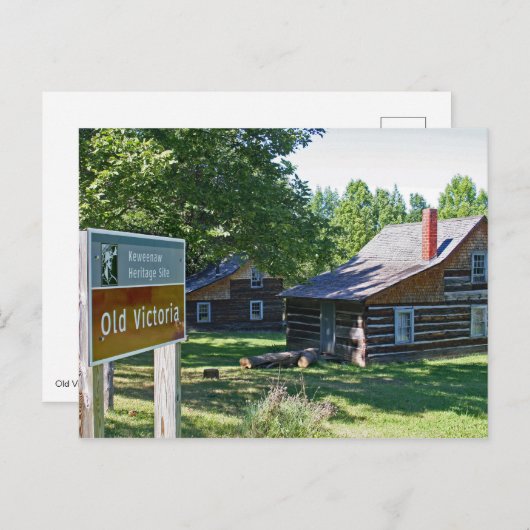 Old Victoria, Michigan's Bovenste schiereiland Briefkaart (Voorkant / Achterkant)